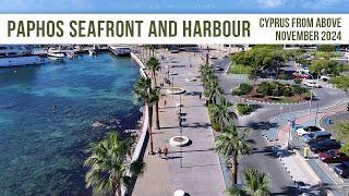 Paphos Sea Front in November  - Drone Footage