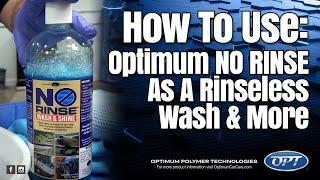 How to use Optimum ONR as a Rinseless Wash - Redeye Hellcat Charger