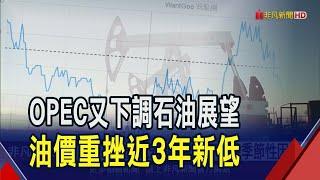 OPEC二度下調石油需求展望! 油價重挫創近3年新低 布蘭特跌破70美元｜非凡財經新聞｜20240911