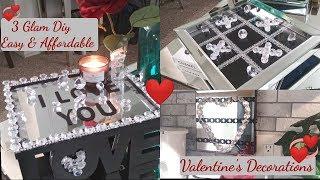 3 Glam Diys Easy & Affordable/ Valentine Home Decorations & Ideas