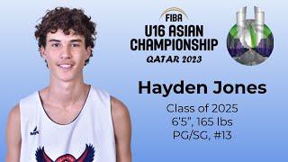 Hayden Jones 2023 FIBA U16 Asian Championship Highlights