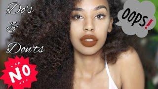 Natural Hair Do's & Don'ts