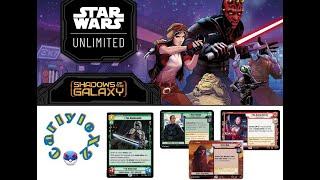 Star Wars Unlimited Pre-Release Shadows of the Galaxy Box Opening