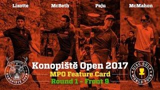 2017 Konopiště Open Feature Card Round 1 Front 9 (Lizotte, McBeth, Paju, McMahon)