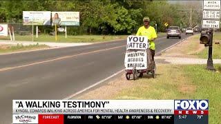 ‘You Matter’: Mental health advocate visits Alabama as he walks across America for a good cause