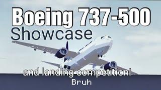 Boeing 737-500 showcase and landing competition |  Roblox plane crazy Showcase