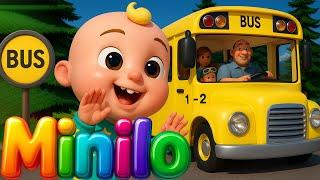 Wheels On The Bus  | Minino Explores the City and Learns Good Behavior | Educational Music 