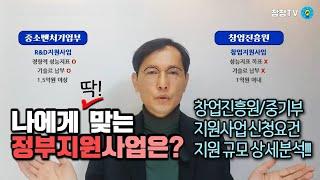 [창창TV] 나는 어떤 창업지원을 받을수 있나? 창진원, 중기부 지원 사업 상세분석!!!