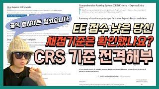 CRS 기준 분석해서 EE 완전정복｜나이 학력 경력 영어 배우자 요소 분석｜PNP 프랑스어 LMIA 잡오퍼 점수 배점 분석