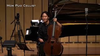 李孟坡音樂會現場即興演奏 Cellist Mon-Puo Lee performed an improvisation at the concert.