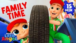Baby John's Becomes Daddy's Little Helper 🪛 Little Angel + More Nursery Rhymes & Kids Songs