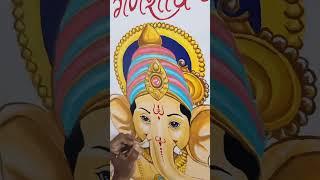 I Draw Shree Ganesha On Wall Using Acrylic Colour #art #drama #painting #ganeshapainting