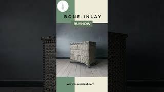 Bone Inlay side board || #woodsleaf #furniture #architecture #woodwork #india #luxury #trending