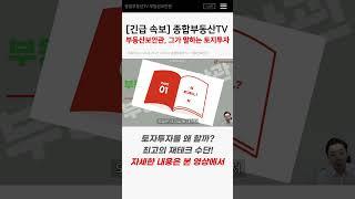 토지투자를 해야 하는 이유 첫번째  #종합부동산tv #부동산보안관