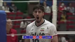 VOLLEYBALL NATIONS LEAGUE 2023 | Mohammad Reza Hazratpour pipe pass in Iran Vs China Match