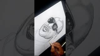 Drawing Stevie Wonder | How to Draw Stevie Wonder face pencil Sketch step by step #shorts