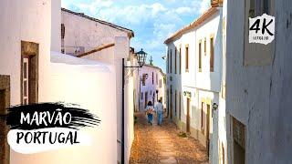 Marvão, Portugal.The most beautiful Village in Alentejo. Medieval Walking Tour 4k