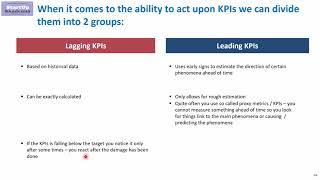 Leading vs Lagging metrics & KPIs