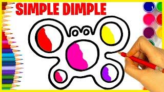 How to draw Simple Dimple  | Drawing and Coloring a Simple Dimple step by step | Art Tips for Kids