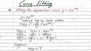 Unit:3 | Curve Fitting | Fitting the exponential curve | Numerical Method | Prashant YT | BE Civil |