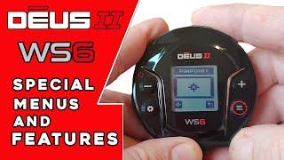 XP Deus 2 metal detector WS6 headphones | menus and special features