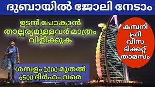 Dubai job vacancy 2024 Malayalam| UAE job vacancy| Gulf job vacancy Malayalam | Today job vacancy