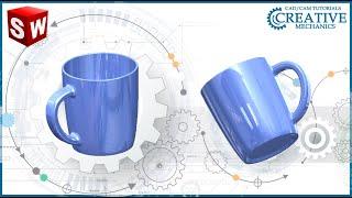 Solidworks tutorial. Mug in Solidworks