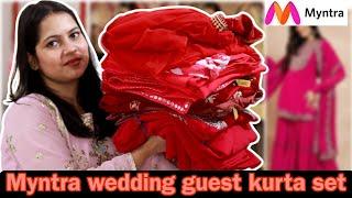 Myntra wedding guest kurta set Haul | Myntra kurta Set for wedding season ||TipsToTop By Shalini