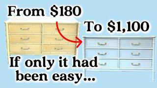 Refinishing a Vintage Faux Bamboo Dresser; Making Profitable Flips by Making Smart Purchases