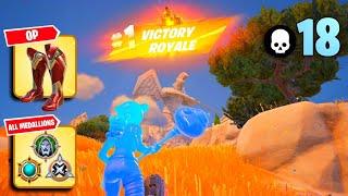 High Elimination Solo Zero Build Win Gameplay | Gummi Team Leader | 3 Medallions In Fortnite Ch5 S4