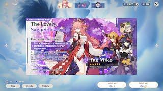 Yae Miko Banner Gacha wish animation | Genshin Impact fanmade