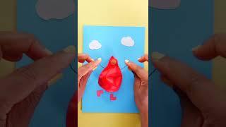 Balloon Art "Red Balloon Girl" | Kids Crafts | Miss Jessica's World #shorts #creat #art #fun #kids