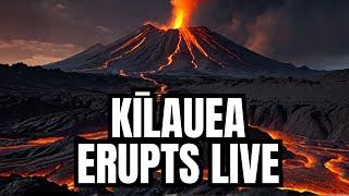 Live View of Kīlauea Volcano, Hawaii (Halemaʻumaʻu crater) Eruption w/ Live Earthquake Ticker