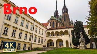 Brno Czech Republic  4K October Fall Walking Tour 2022