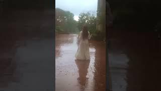 When it starts raining when you’re filming… you dance in the rain  #vintage #dress #photography