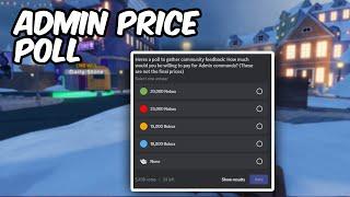 ADMIN COMMANDS PRICE POLL IS CRAZY | TDS