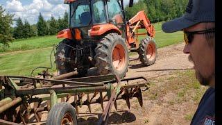 Kubota M6040 and John Deere 13 ft Disc First Run