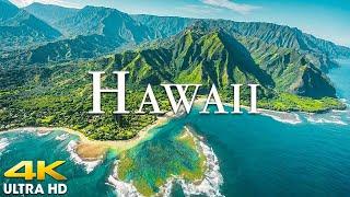 FLYING OVER HAWAII (4K UHD) Amazing Beautiful Nature Scenery with Relaxing Music | 4K VIDEO ULTRA HD