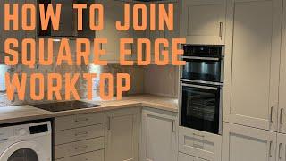 How to join square edge worktops  #joinery #carpentry #woodworking