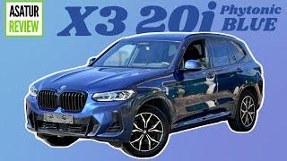 Обзор Корейского BMW X3 20i G01 LCI Phytonic Blue / Х3 20и Синий Фитоник Параллельный импорт 2024