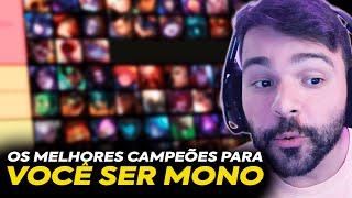  QUAIS SÃO OS MELHORES CAMPEÕES PARA SER MONO? MINERVA FEZ UMA TIER LIST e EXPLICOU