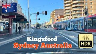 Sydney Australia [4K HDR City Suburbs  Driving Tour ] Moore Park Road To Kingsford