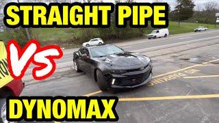 Chevy Camaro 2.0L TURBO: DYNOMAX RACE BULLETS Vs STRAIGHT PIPES!