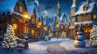 Christmas Village Winter Ambience️  Blizzard Sound, Howling Wind Sound For Sleep and Relax