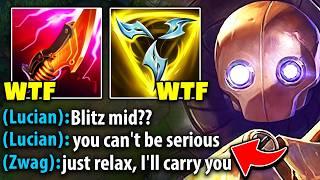 My team thought I was trolling with AD Blitzcrank mid... but then I carried them all