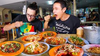 Spicy Thai Street Food ️ GREEN PAPAYA SALAD + Beef Hot Pot! | Food Tour in Khon Kaen, Thailand