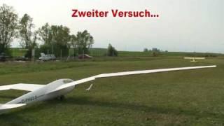 Extreme RC aerotowing with almost crash