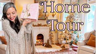 Full Christmas Home Tour - Decorating With Vintage Thrift Decor - Budget Friendly Luxe Style