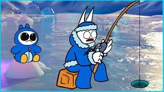 Gib and Bip go Ice Fishing