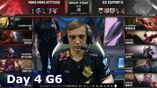 G2 vs HKA | Day 4 S9 LoL Worlds 2019 Group Stage | G2 eSports vs HK Attitude